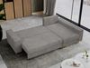 Mks Möbel 'Dorian L-Form' Ecksofa mit Bettkasten, 242 x 138 x 85 cm, Hellgrau, Cord Bild 4