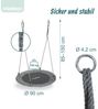 relaxdays Nestschaukel, verstellbar, Grau, 90,0 cm Bild 4