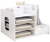 JEOBEST Regal-Schreibtisch Schreibtisch Organizer, Briefablage Stapelbar Dokumentenablage Bild 2