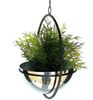 DanDiBo Blumenampel Innen Metall Wand Hängepflanzen 53 cm 96087 M mit Topf Silber Pflanzenhänger Blumenhänger Topfhänger Blumen Blumentopfhänger Hängetopf Bild 4