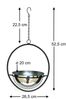 DanDiBo Blumenampel Innen Metall Wand Hängepflanzen 53 cm 96087 M mit Topf Silber Pflanzenhänger Blumenhänger Topfhänger Blumen Blumentopfhänger Hängetopf Bild 2