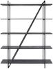 Regal Pouv Metall-Optik, modern und robust mit 5 Böden, dunkelgrau, 140 cm breit Bild 4