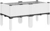 vidaXL Pflanzkasten mit Beinen Weiß 80x40x42 cm PP 367894 Bild 5