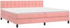 vidaXL Boxspringbett mit Matratze & LED Rosa 200x200 cm Samt 3134668 Bild 3
