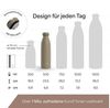 LARS NYSØM Edelstahl Trinkflasche 350ml, 500ml, 750ml, 1L, 1 5 liter | Thermosflasche Kohlensäure geeignet | Auslaufsichere Wasserflasche für Sport, Outdoor, Schule (Taupe Brown, 500ml) Bild 4