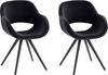 Home affaire Armlehnstuhl Aurora (Set, 2 St), Gestell aus Massivholz Buche in schwarz lackiert Bild 2