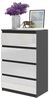 Furnica Kommode GABRIEL 4 Schubladen - Anthrazit Grau H92cm B60cm T33cm Bild 4