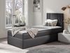 Boxspringbett 'Harlon Mini' rechts, grau 100x200 cm Bild 2