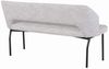 Bank Bloom 150 cm Stoff, modern gepolstert, hellgrau, für 2–3 Personen, Must Living Bild 2