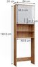 Waschmaschinenschrank Irma Weiß Hochglanz/Goldkraft Eiche 64 x 190.5 cm Vicco Bild 3