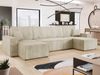 Mirjan24 'Kobaro U' Ecksofa, Cord beige, 312 x 145 x 82 cm Bild 2