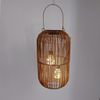 formano LED Tischleuchte Rattan-Optik, LED, Solarbetrieben, Braun, Bänder, H: 38cm Bild 2