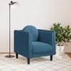 vidaXL Sessel mit Kissen Blau Samt 372630 Bild 3