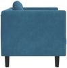vidaXL Sessel mit Kissen Blau Samt 372630 Bild 5