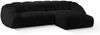 Micadoni Ecksofa Diana 4-Sitzer Rechts 3D-Stoff Schwarz Bild 2