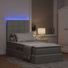 vidaXL Bett mit Stauraum und LED Hellgrau 90 x 190 cm Polyester 3372384 Bild 5
