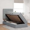 vidaXL Bett mit Stauraum und LED Hellgrau 90 x 190 cm Polyester 3372384 Bild 4