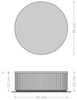 Couchtisch Fiorano 90x90 cm Marmor Weiß Metall Gold Ombre Bild 5