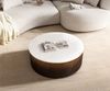Couchtisch Fiorano 90x90 cm Marmor Weiß Metall Gold Ombre Bild 2