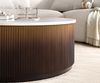 Couchtisch Fiorano 90x90 cm Marmor Weiß Metall Gold Ombre Bild 3