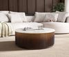 Couchtisch Fiorano 90x90 cm Marmor Weiß Metall Gold Ombre Bild 4