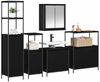 vidaXL Badezimmermöbel-Set 5 pcs Schwarz Eichen-Optik Holzwerkstoff 3328384 Bild 3