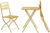 Vente-unique - MIRMANDE Garden dining set Metall Gelb - B 52,5 cm60 cm x H 87 cm73 cm x L 43 cm60 cm Bild 3