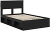 vidaXL Bettrahmen Schwarz 120 x 190 cm Massives Kiefernholz 3409776 Bild 4