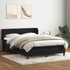vidaXL Boxspringbett mit Matratze Schwarz 160x210 cm Samt 3317363 Bild 3