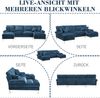 LVHOM Loungesofa 272x136x88 cm, 4-6 Personen, 6-Sitzer Chenille U-Shape Sektionssofa/Modulares Sofaset/Schlafsofa/Ecksofa/Relaxliege Bild 5