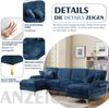 LVHOM Loungesofa 272x136x88 cm, 4-6 Personen, 6-Sitzer Chenille U-Shape Sektionssofa/Modulares Sofaset/Schlafsofa/Ecksofa/Relaxliege Bild 4