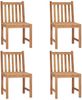 vidaXL Gartenstühle 4 Stk. mit Kissen Massivholz Teak 3073109 Bild 3