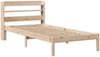 Einzelbetten, Betten für Erwachsene, Massivholzbett ohne Matratze 90x200 Kiefernholz de3477 Bild 3