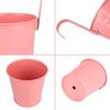 4 Stück KINGLAKE 27CM Metall Blumentöpfe zum Hängen- bunt, abnehmbarer Haken Bild 3