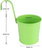 4 Stück KINGLAKE 27CM Metall Blumentöpfe zum Hängen- bunt, abnehmbarer Haken Bild 2