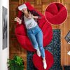Green Bean® Sitzsack mit Hocker aus Cord - Sitzsäcke für das Wohnzimmer, Schlafzimmer, Sitzsack-Sessel für Erwachsene Rot Bild 5