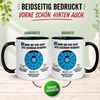 Momentals Tasse 50. Geburtstag Mann – „50 Jahre auf dem Tacho - Schonend Behandeln“, Gratis Versand · Links-&Rechtshänder · Spülmaschinenfest Bild 4
