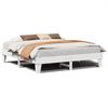 vidaXL Massivholzbett ohne Matratze Weiß 200x200 cm Kiefernholz 855344 Bild 2
