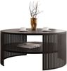 Couchtisch Fahugin, Beine und Seiten aus Stahl (Farbe: Schwarz / Schwarz Molet) Bild 3