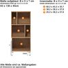Trendteam 'Touch' Regalschrank, Eiche Artisan weiß matt, 63 x 136 x 40 cm Bild 3