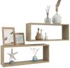 vidaXL Würfelregale 2 Stk. Sonoma-Eiche 60x15x23 cm Holzwerkstoff 807142 Bild 3
