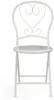 Vente-unique - GUERMANTES Garden dining set Metall Weiß - B 45 cm x H 90 cm x L 41 cm Bild 4