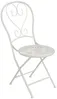 Vente-unique - GUERMANTES Garden dining set Metall Weiß - B 45 cm x H 90 cm x L 41 cm Bild 3