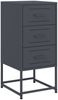 vidaXL Nachttische 2 Stk. Anthrazit 36x39x78 cm Stahl 846583 Bild 5