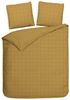 Heckett & Lane Mako-Satin Bettwäsche 135x200 Diamante Amber Gold Wende Karo uni Bild 2