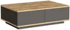 Vente-unique - LOTULA Couchtisch Holz, Platte GrauBeige - B 60 cm x H 28,6 cm x L 90 cm Bild 3