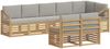 vidaXL Outdoor-Sofagarnitur 8 pcs Weiß und Hellgrau 3392051 Bild 2