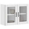 vidaXL Küchen-Hängeschrank mit Glastür Lucca Weiß Holzwerkstoff 853847 Bild 5