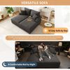 Doppelschlafsofa mit Schlaffunktion, gepolsterter Liegefläche, Handyhalterung, USB-Anschluss und Getränkehalter, Grau Bild 5