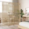 vidaXL Paravent 4-tlg. Beige Poly Rattan 365395 Bild 3